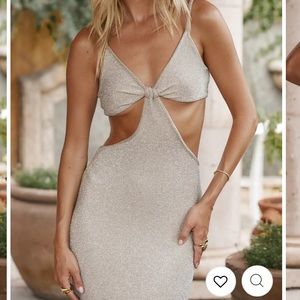 12th Tribe | Dresses | 2th Tribe Josefine Silver Shimmer Cutout Dress